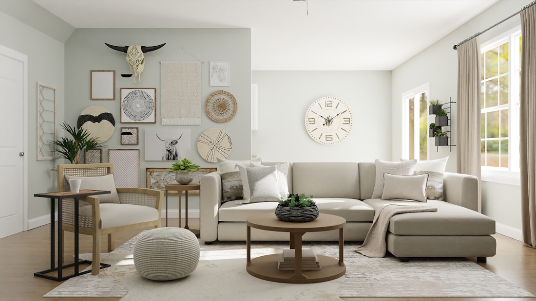Minimalistisch interieur met moderne decoratie